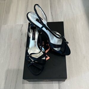 Nina Satin Strappy Slingback Dress Shoes